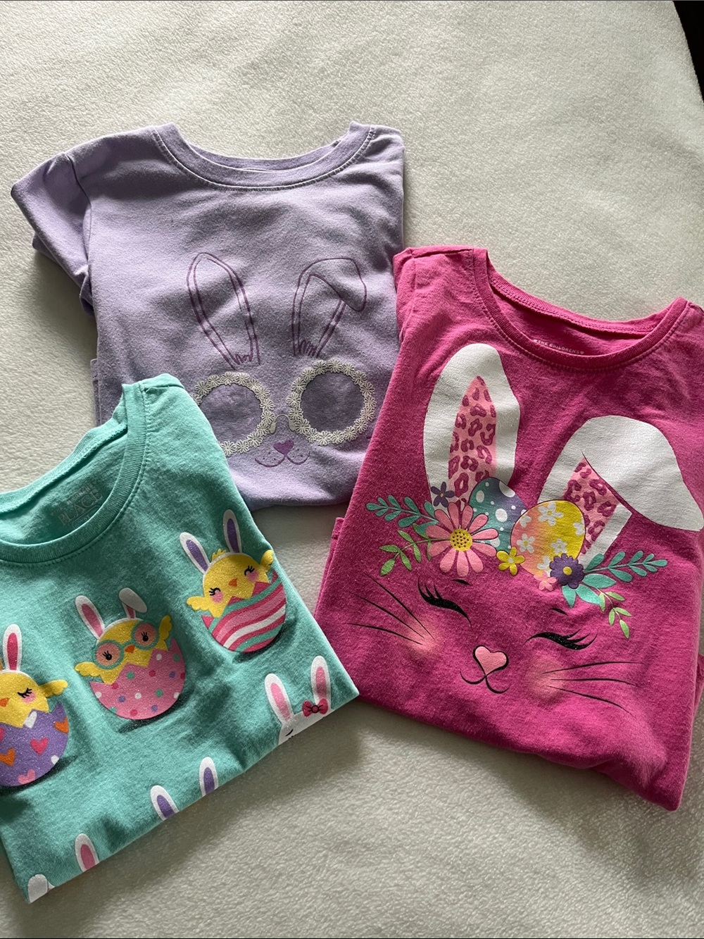 Bunny Love!!  3 size 5T tee shirts